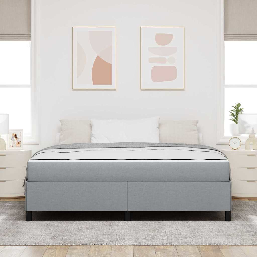 Boxspringbed Lichtgrijs 180 x 200 cm Stof is nu te koop bij PeponiXL, paradijselijk wonen!
