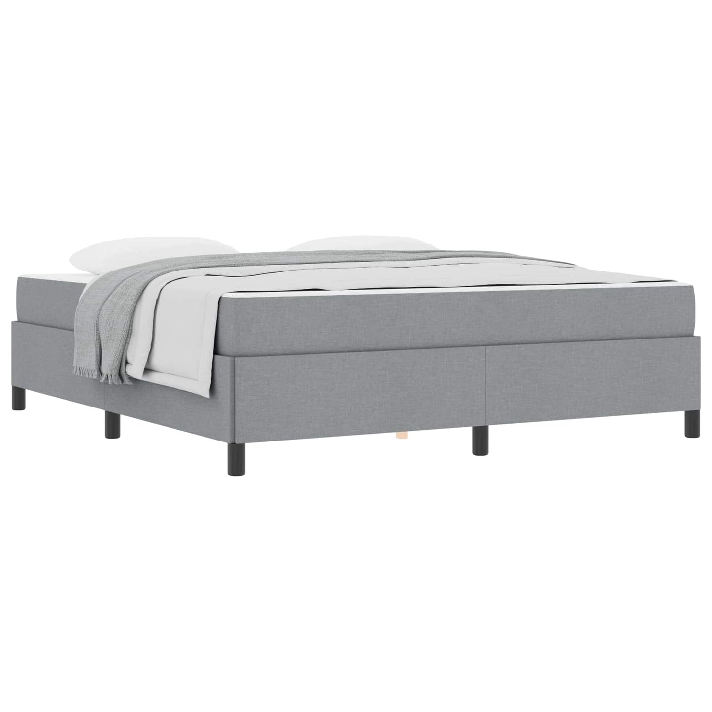 Boxspringbed Lichtgrijs 180 x 200 cm Stof is nu te koop bij PeponiXL, paradijselijk wonen!