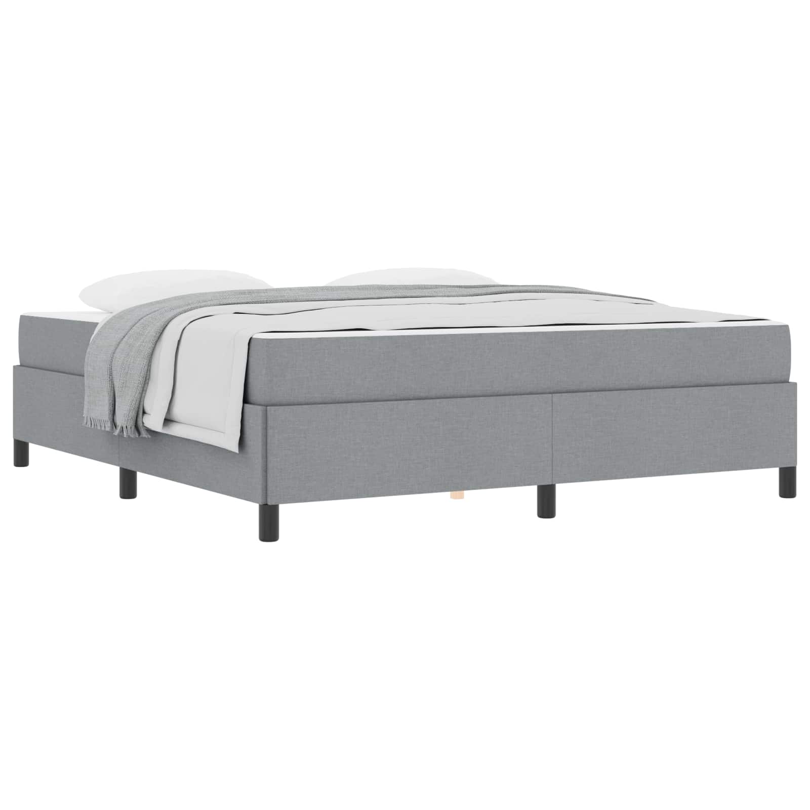 Boxspringbed Lichtgrijs 180 x 200 cm Stof is nu te koop bij PeponiXL, paradijselijk wonen!