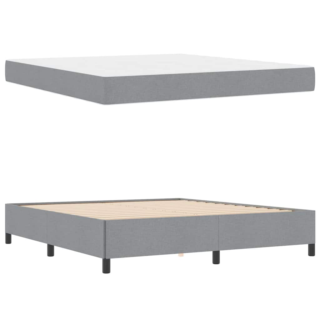 Boxspringbed Lichtgrijs 180 x 200 cm Stof is nu te koop bij PeponiXL, paradijselijk wonen!