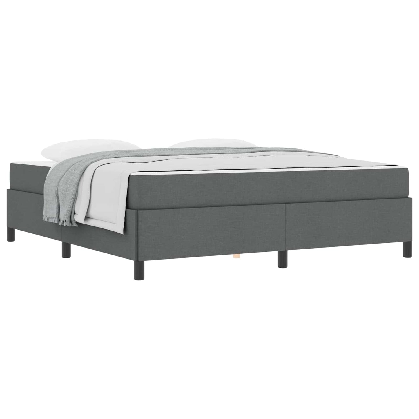 Boxspringbed Donkergrijs 180 x 200 cm Stof is nu te koop bij PeponiXL, paradijselijk wonen!