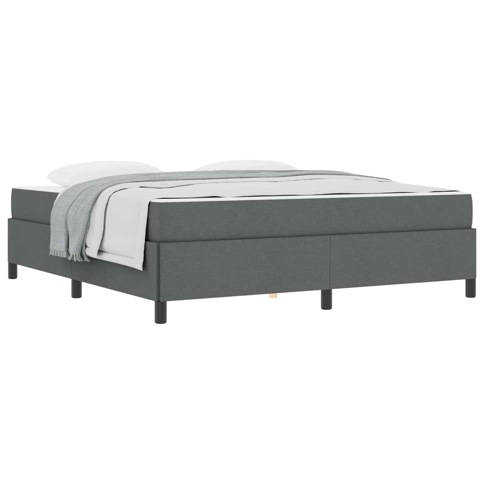 Boxspringbed Donkergrijs 180 x 200 cm Stof is nu te koop bij PeponiXL, paradijselijk wonen!