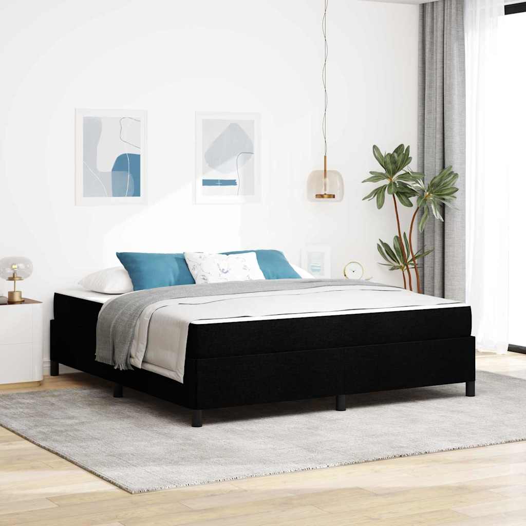 Boxspringbed Zwart 180 x 200 cm Stof is nu te koop bij PeponiXL, paradijselijk wonen!