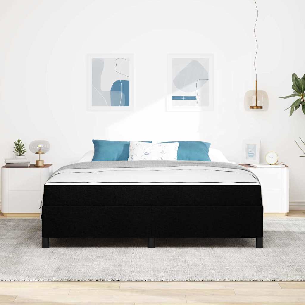 Boxspringbed Zwart 180 x 200 cm Stof is nu te koop bij PeponiXL, paradijselijk wonen!