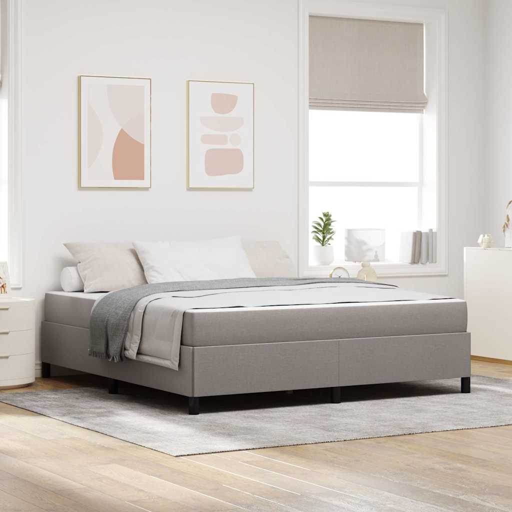 Boxspringbed Taupe 180 x 200 cm Stof is nu te koop bij PeponiXL, paradijselijk wonen!