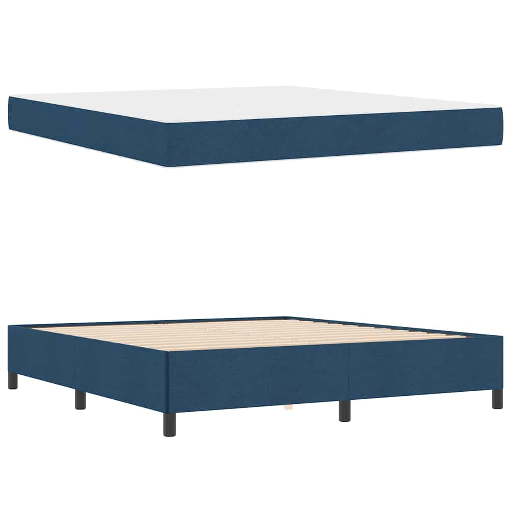 Boxspringbed Blauw 180 x 200 cm Stof is nu te koop bij PeponiXL, paradijselijk wonen!