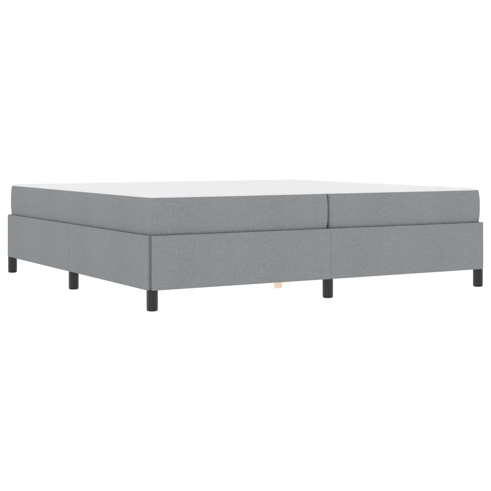 Boxspringbed met matras Lichtgrijs 200 x 200 cm Stof is nu te koop bij PeponiXL, paradijselijk wonen!
