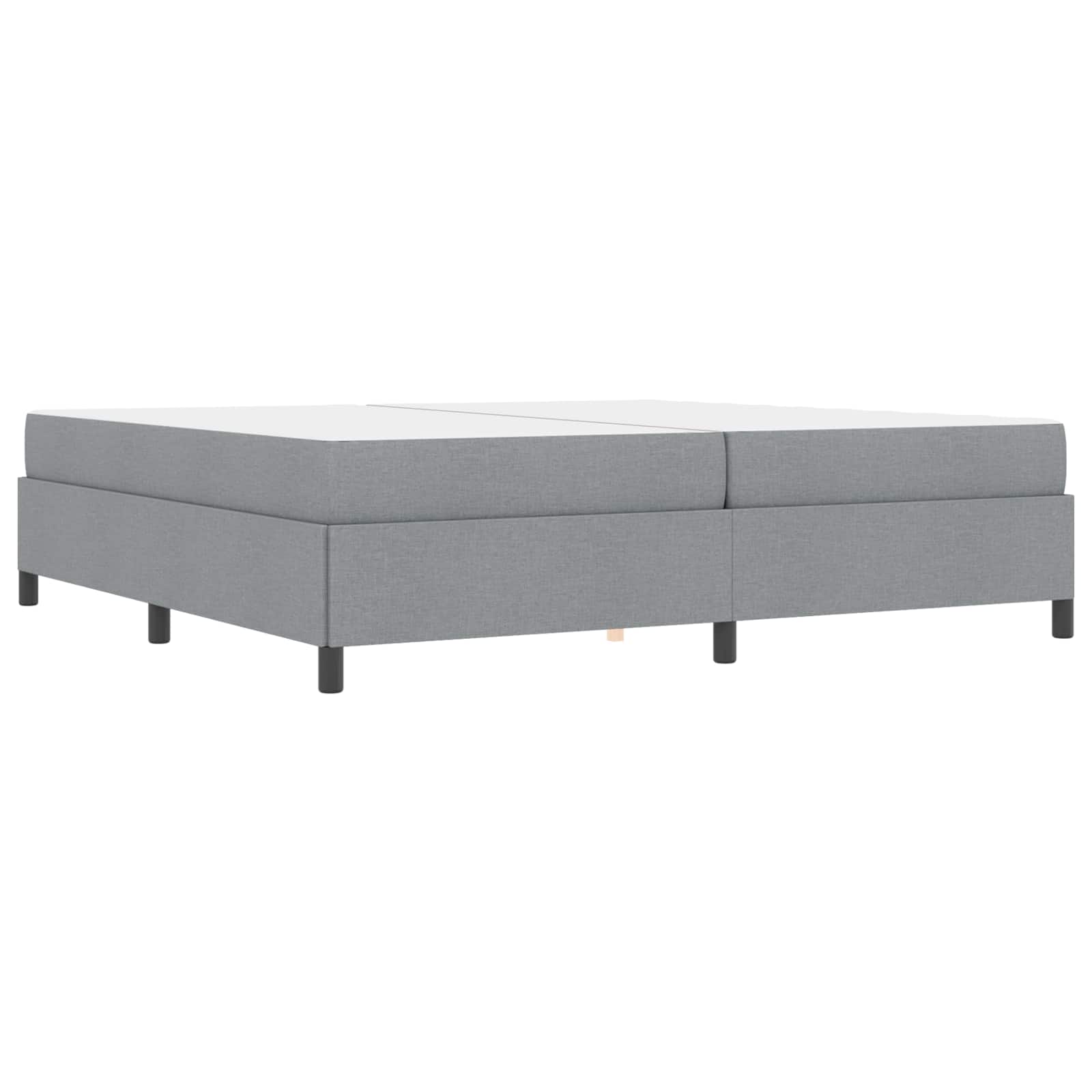 Boxspringbed met matras Lichtgrijs 200 x 200 cm Stof is nu te koop bij PeponiXL, paradijselijk wonen!