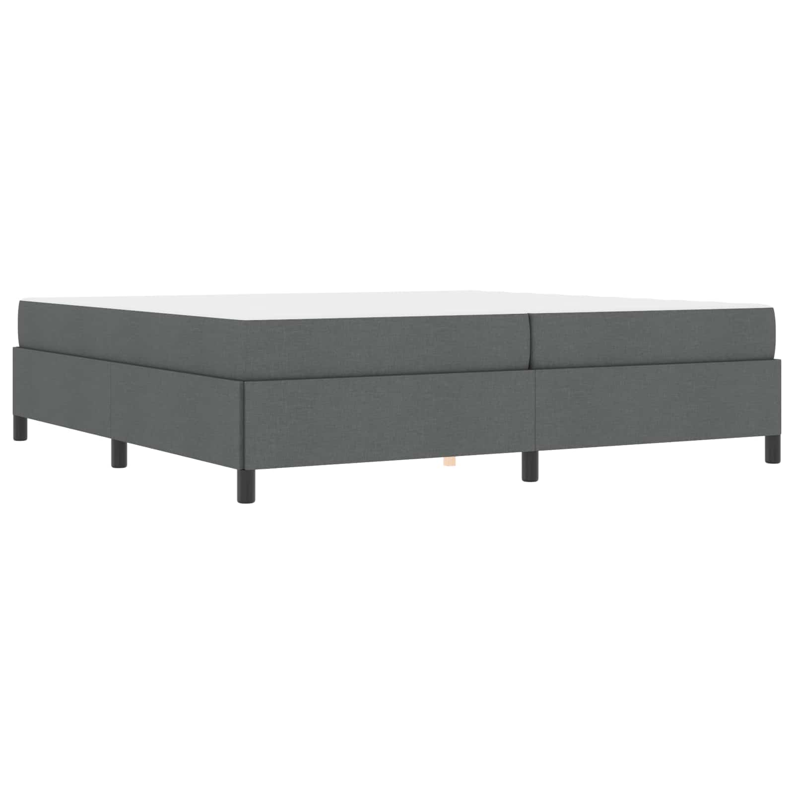 Boxspringbed met matras Donkergrijs 200 x 200 cm Stof is nu te koop bij PeponiXL, paradijselijk wonen!