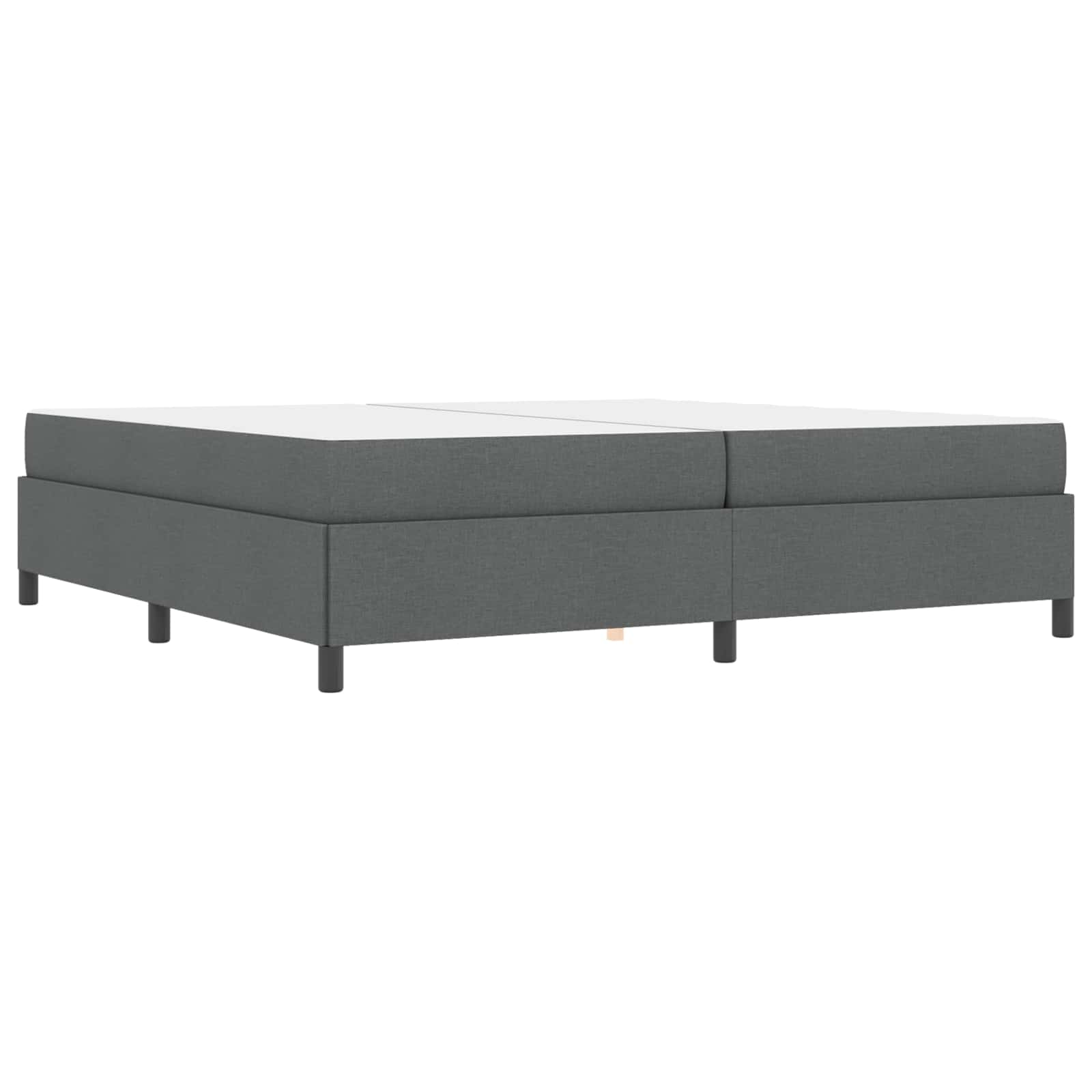 Boxspringbed met matras Donkergrijs 200 x 200 cm Stof is nu te koop bij PeponiXL, paradijselijk wonen!