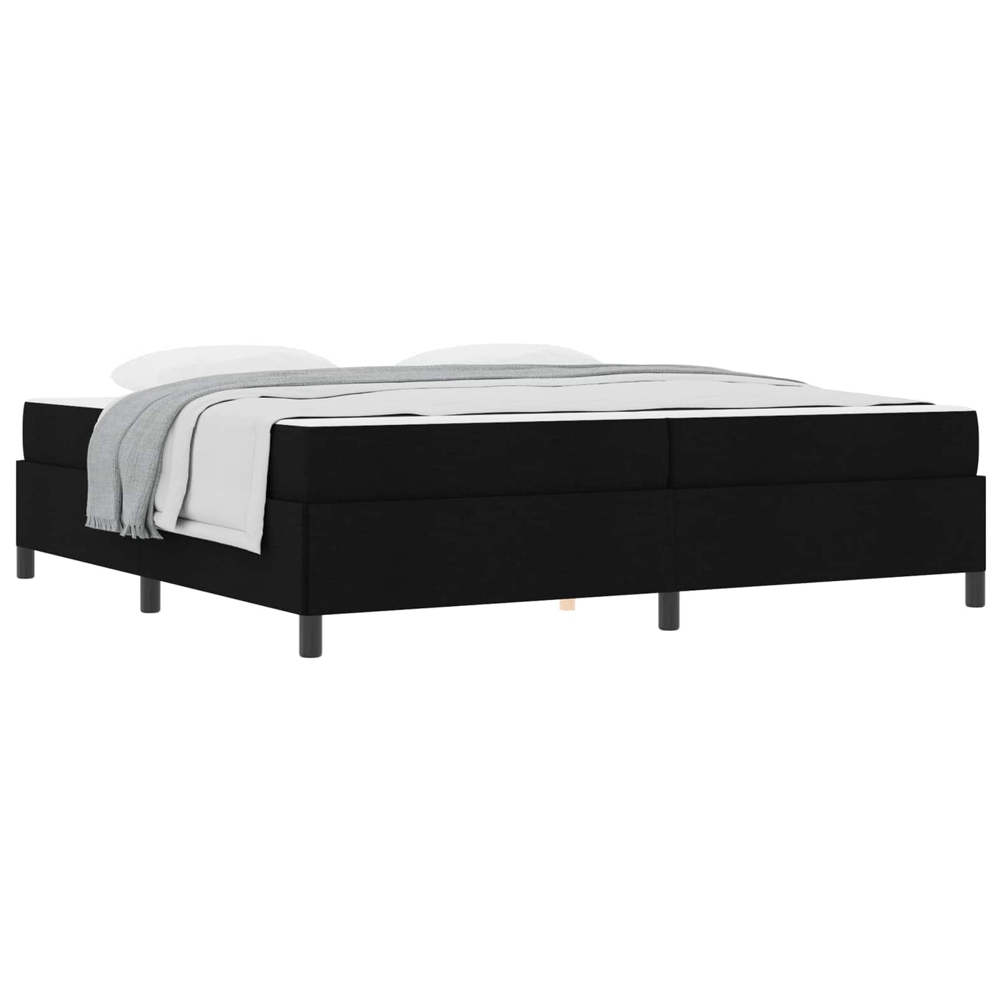 Boxspringbed met matras Zwart 200 x 200 cm Stof is nu te koop bij PeponiXL, paradijselijk wonen!