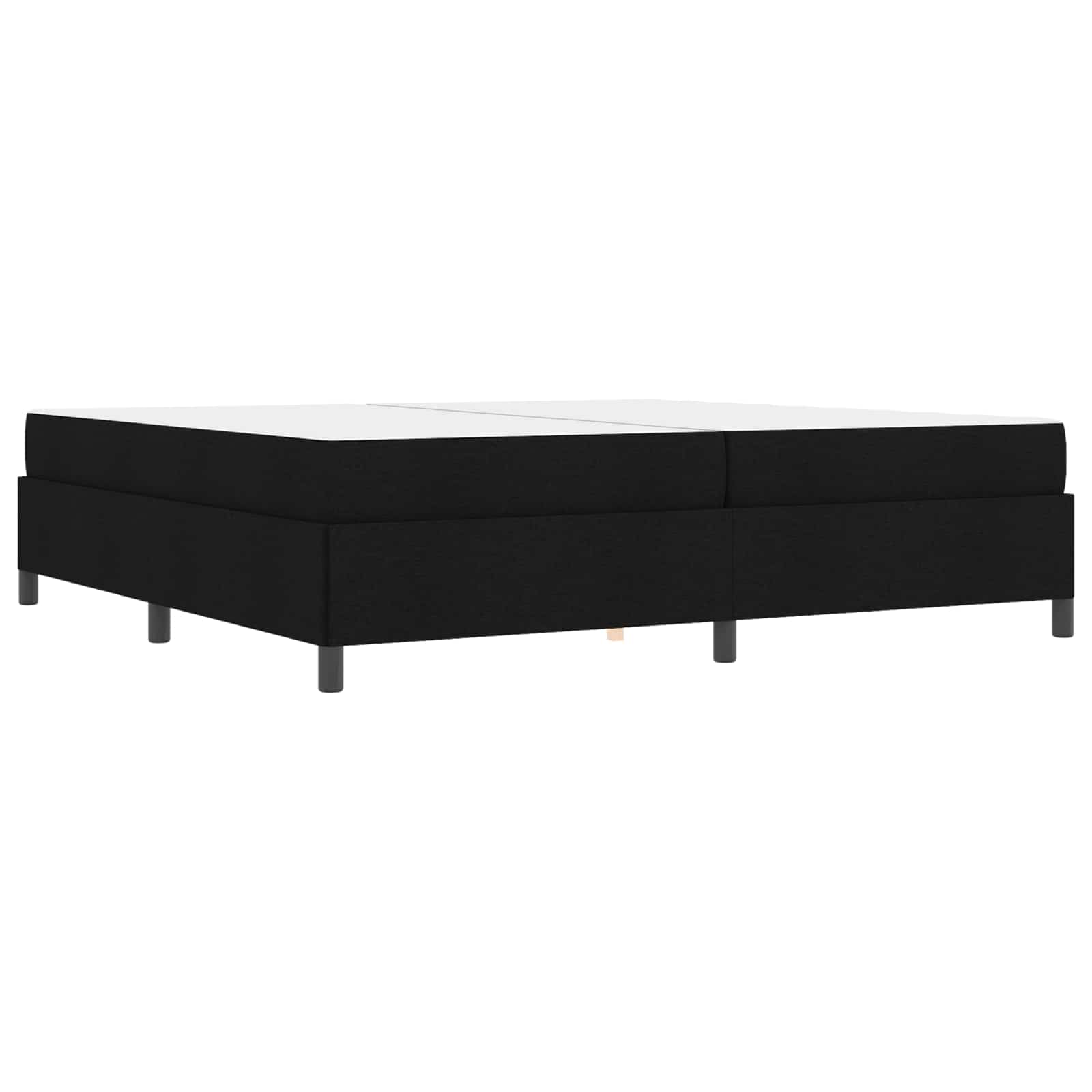 Boxspringbed met matras Zwart 200 x 200 cm Stof is nu te koop bij PeponiXL, paradijselijk wonen!