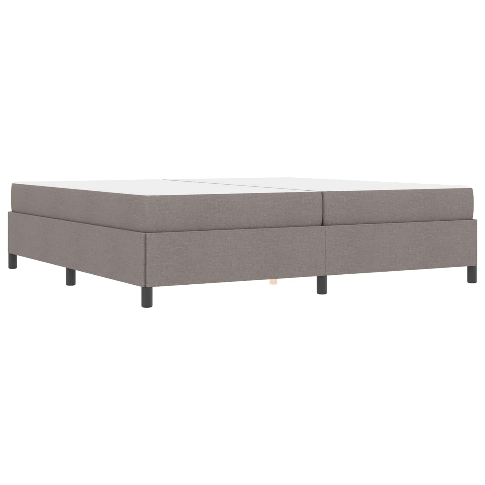 Boxspringbed met matras Taupe 200 x 200 cm Stof is nu te koop bij PeponiXL, paradijselijk wonen!