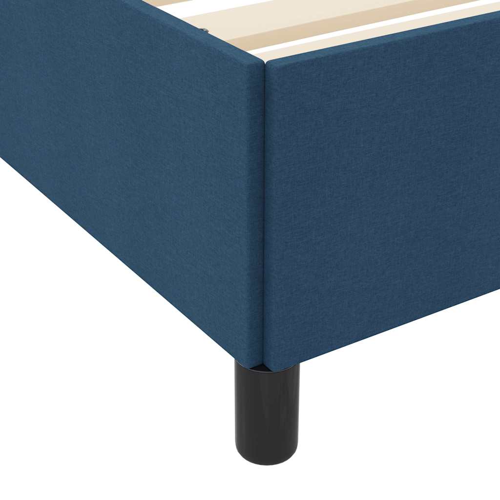 Boxspringbed met matras Blauw 200 x 200 cm Stof is nu te koop bij PeponiXL, paradijselijk wonen!