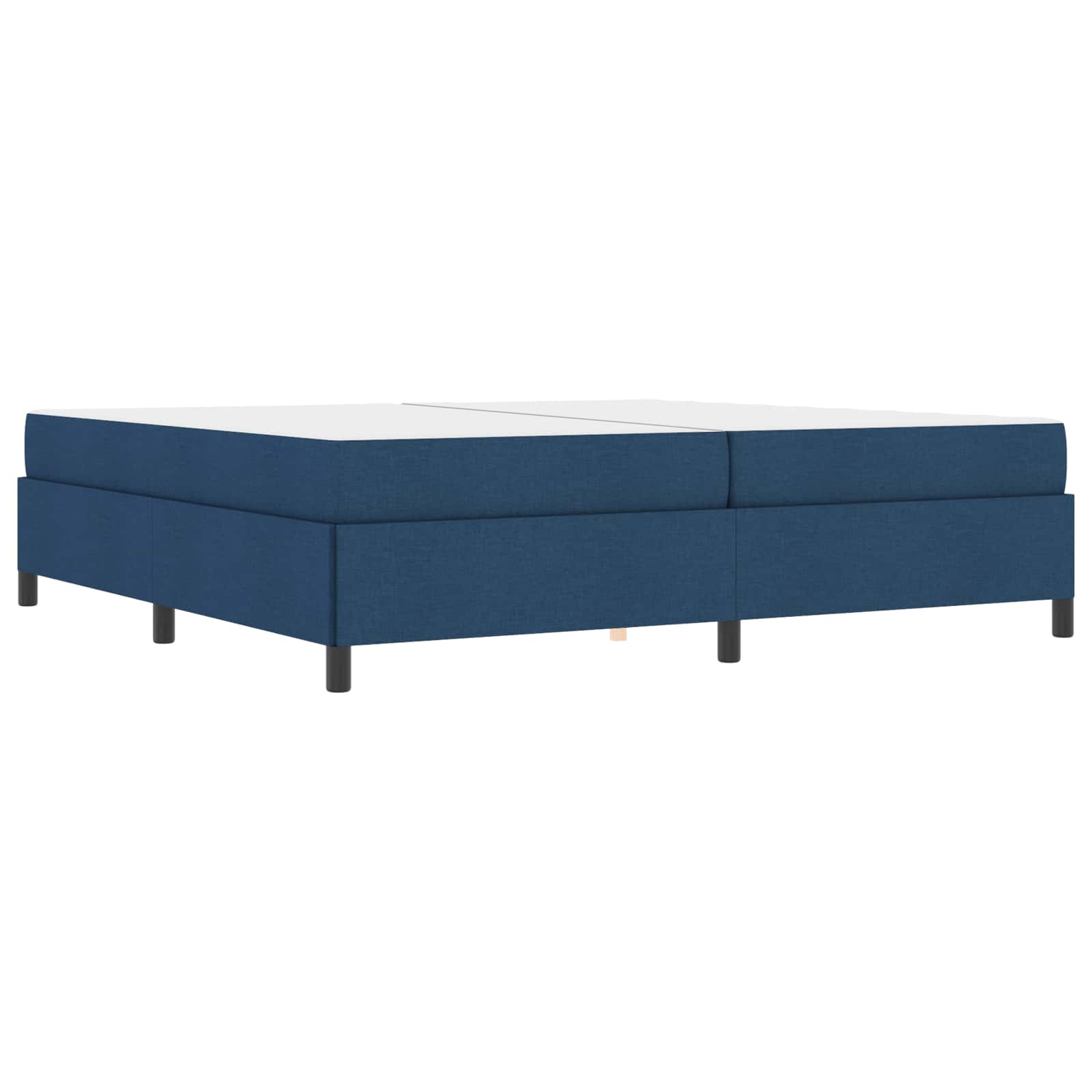 Boxspringbed met matras Blauw 200 x 200 cm Stof is nu te koop bij PeponiXL, paradijselijk wonen!