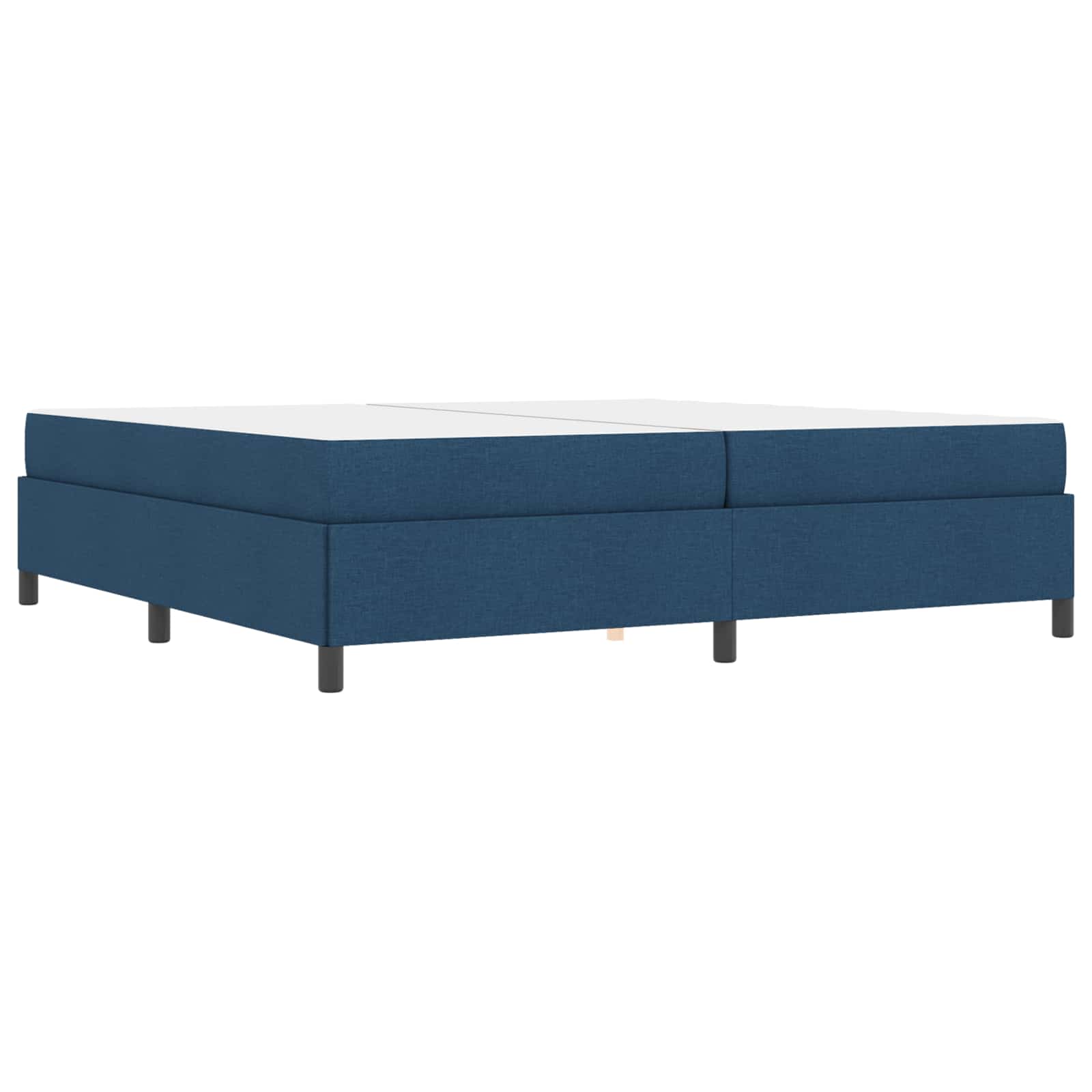 Boxspringbed met matras Blauw 200 x 200 cm Stof is nu te koop bij PeponiXL, paradijselijk wonen!