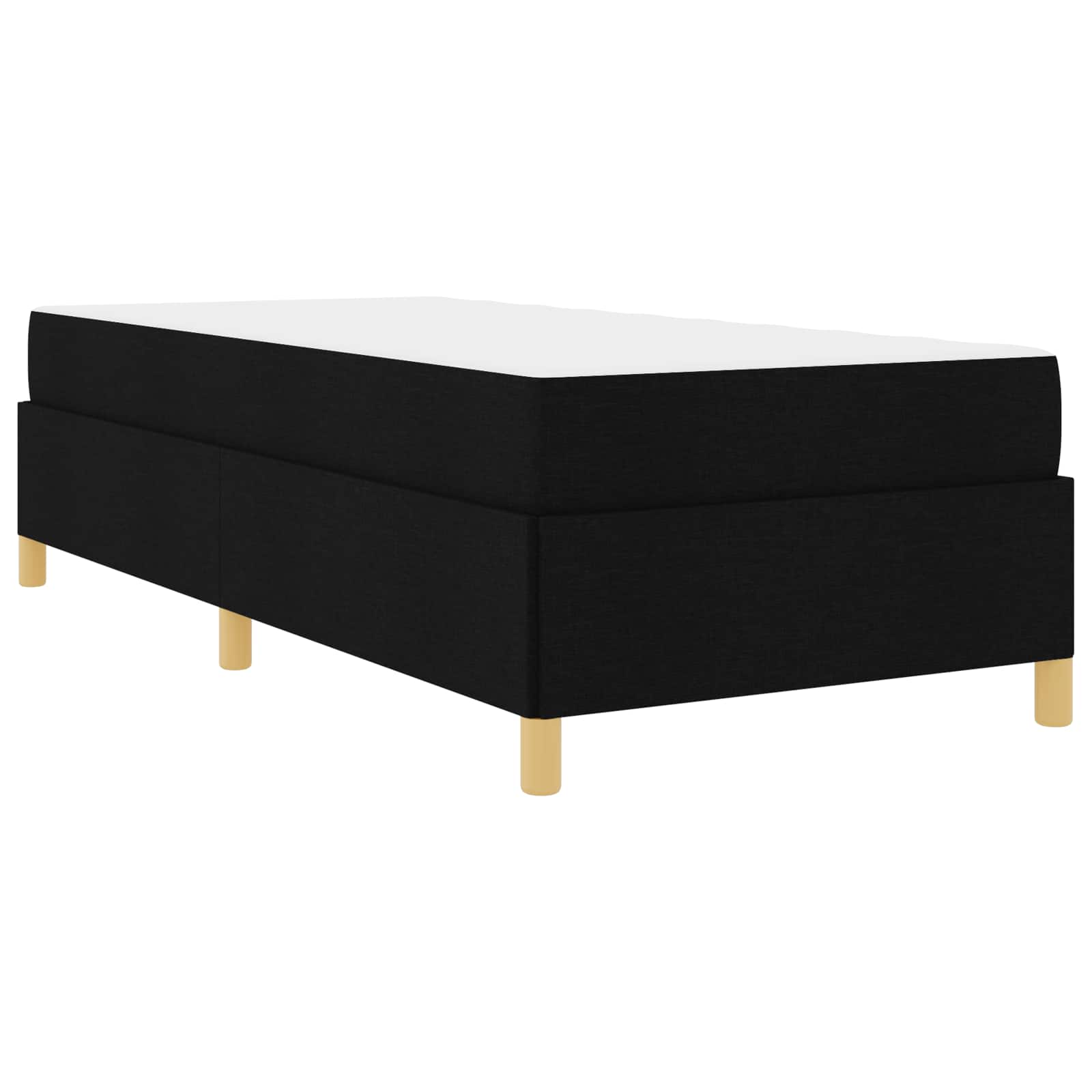 Bedframe met matras Zwart 80 x 200 cm Stof is nu te koop bij PeponiXL, paradijselijk wonen!