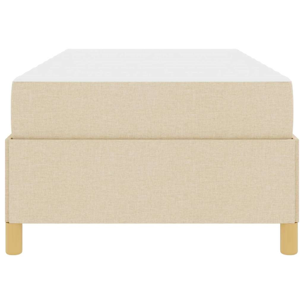 Bedframe met matras Crème 80 x 200 cm Stof is nu te koop bij PeponiXL, paradijselijk wonen!