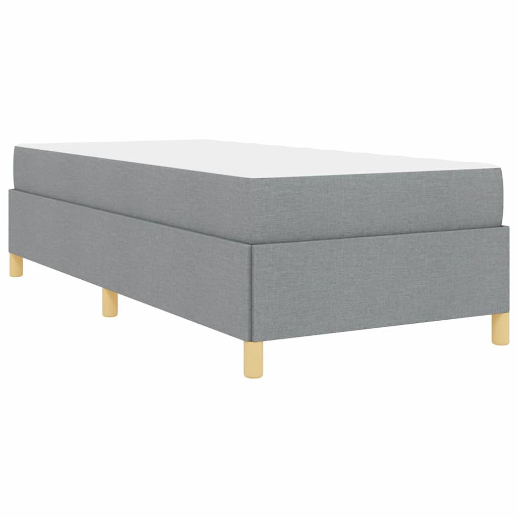 Bedframe met matras Lichtgrijs 90 x 190 cm Stof is nu te koop bij PeponiXL, paradijselijk wonen!