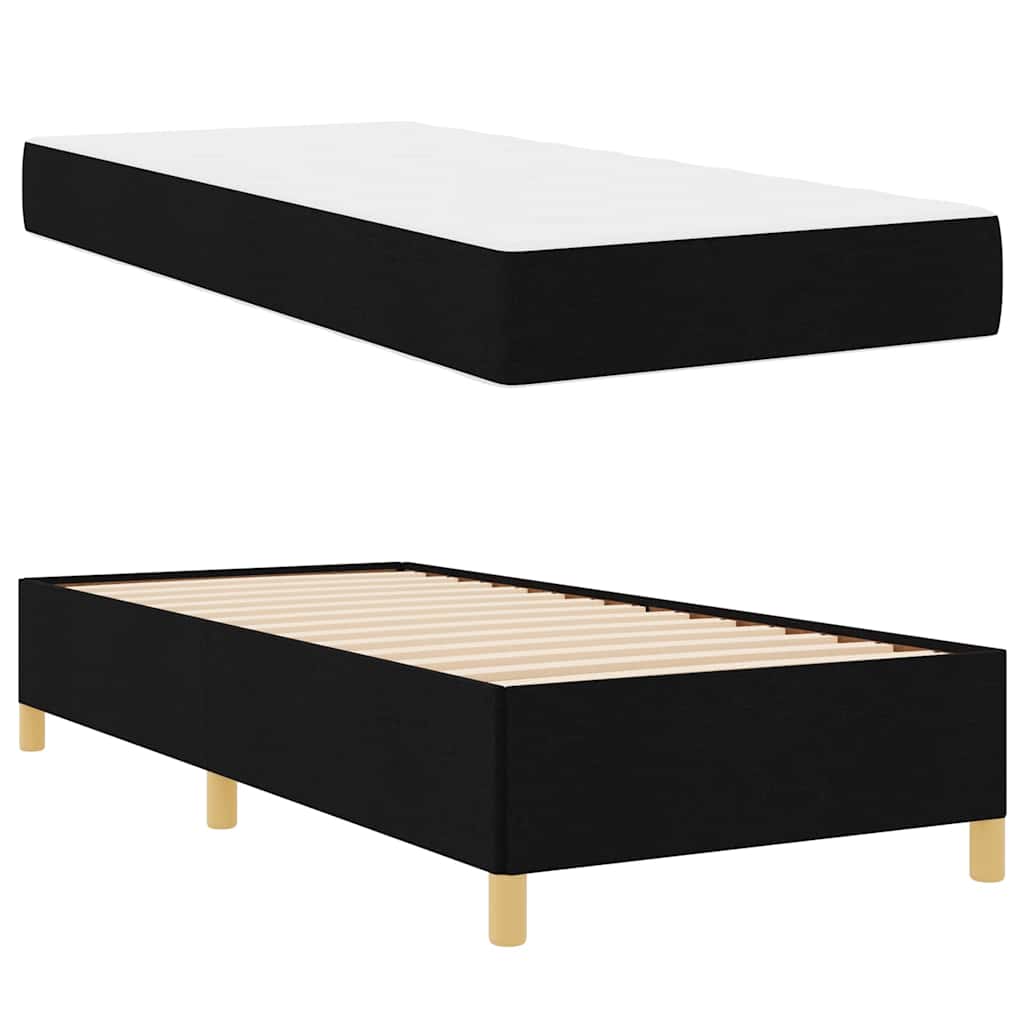 Bedframe met matras Zwart 90 x 190 cm Stof is nu te koop bij PeponiXL, paradijselijk wonen!