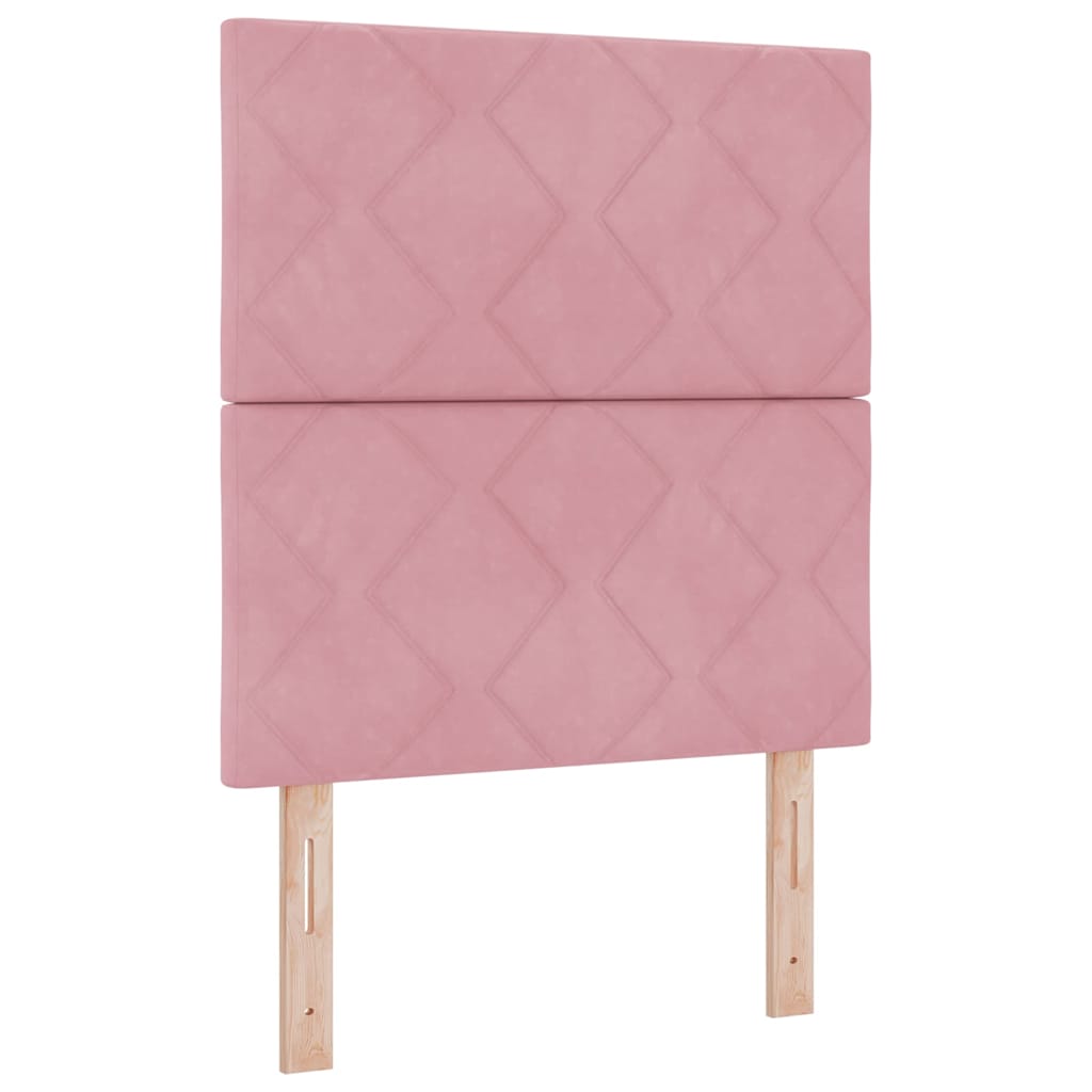 Boxspringbed met matras met hoofdeinde Roze 200 x 80 cm Fluweel is nu te koop bij PeponiXL, paradijselijk wonen!