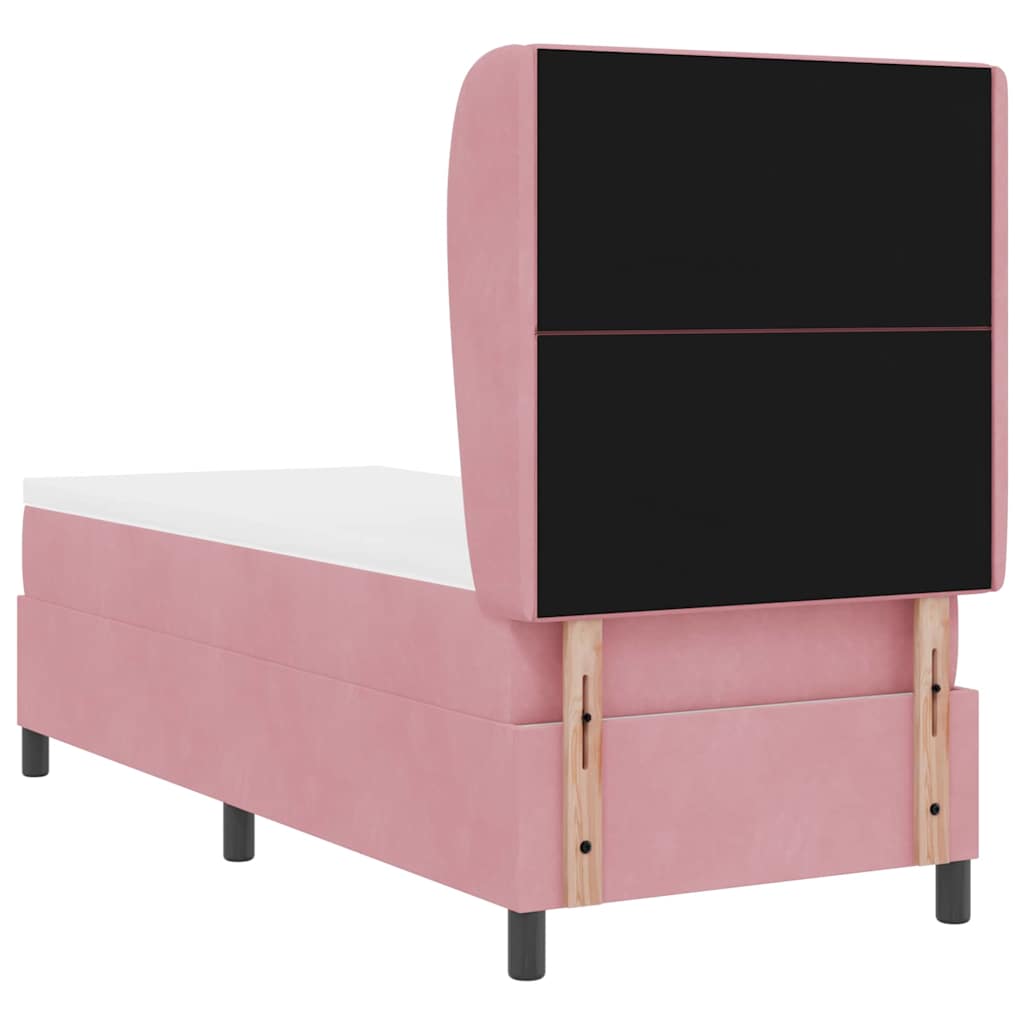 Boxspringbed met matras met hoofdeinde Roze 200 x 80 cm Fluweel is nu te koop bij PeponiXL, paradijselijk wonen!