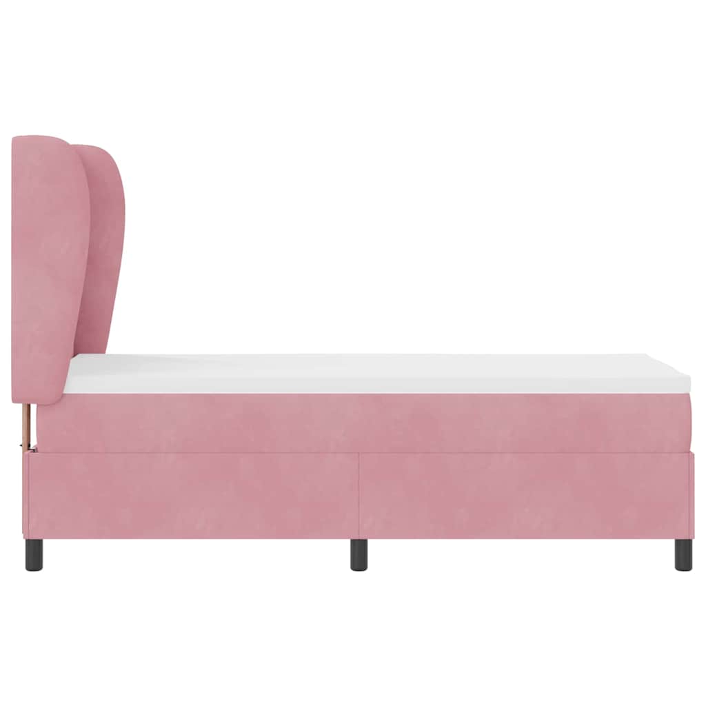 Boxspringbed met matras met hoofdeinde Roze 200 x 80 cm Fluweel is nu te koop bij PeponiXL, paradijselijk wonen!