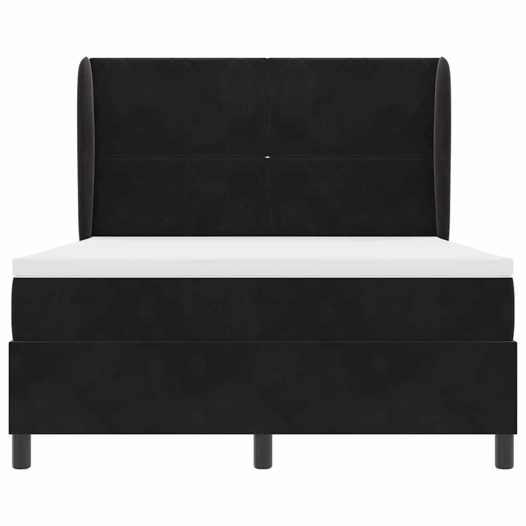 Boxspringbed met matras Zwart 190 x 140 cm Fluweel is nu te koop bij PeponiXL, paradijselijk wonen!