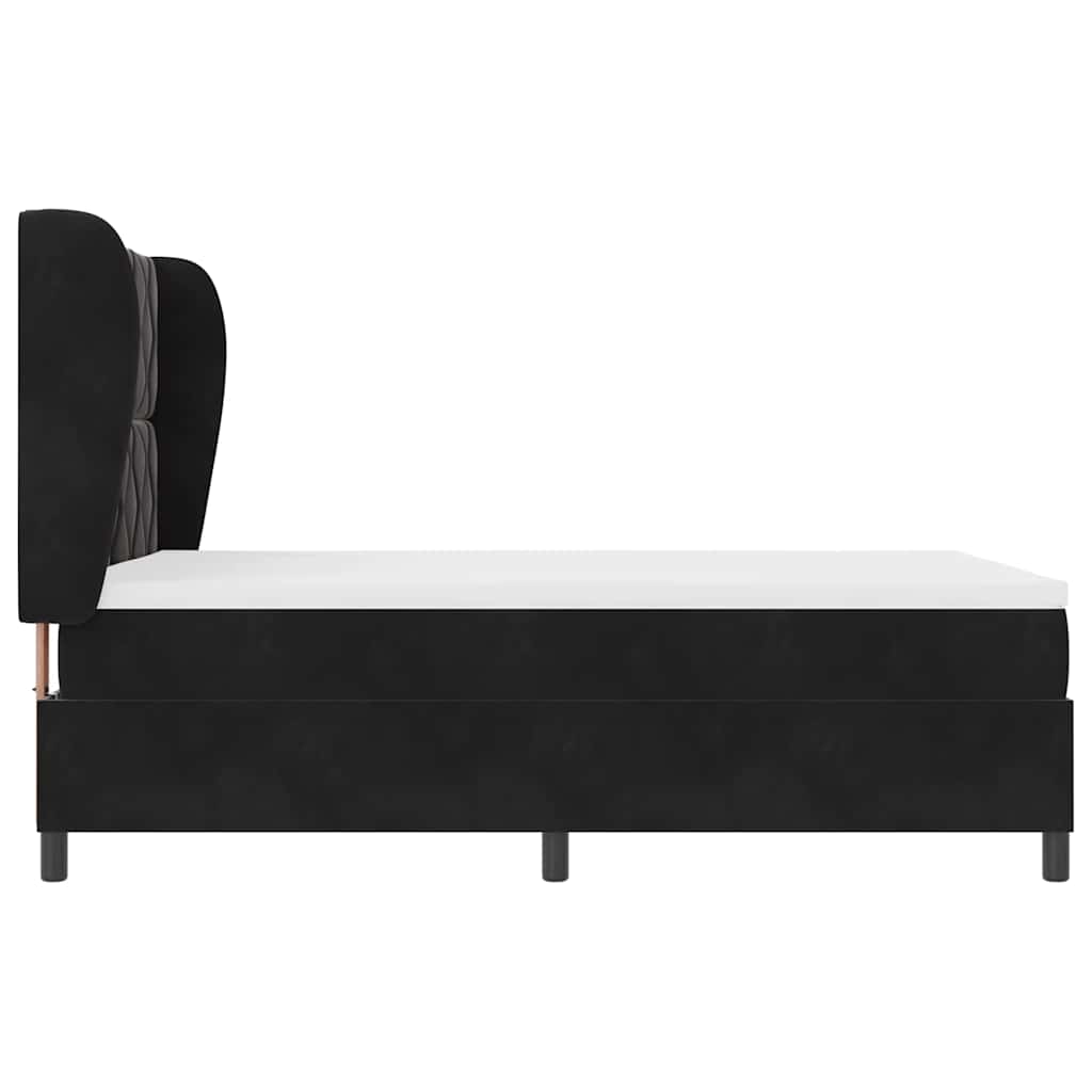 Boxspringbed met matras Zwart 190 x 140 cm Fluweel is nu te koop bij PeponiXL, paradijselijk wonen!