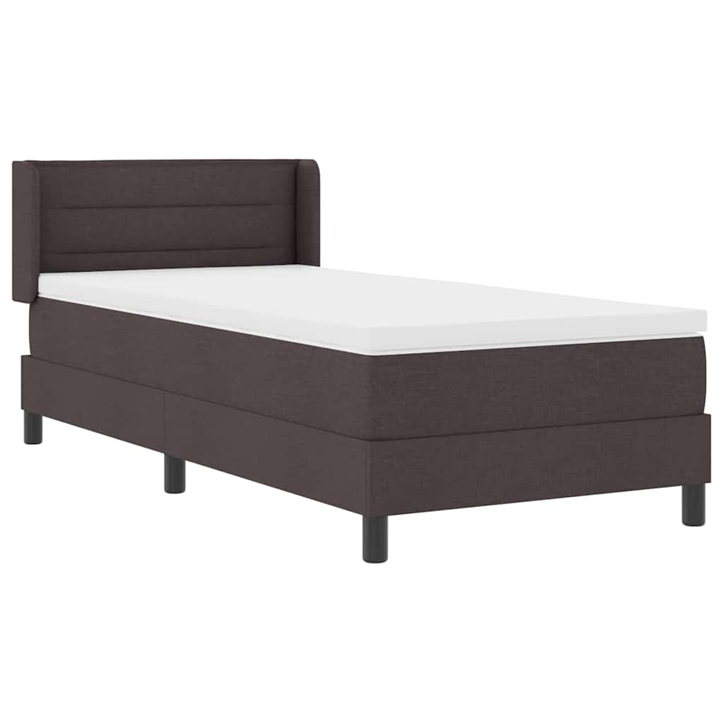Boxspringbed met hoofdeinde Donkerbruin 200 x 80 cm Stof is nu te koop bij PeponiXL, paradijselijk wonen!