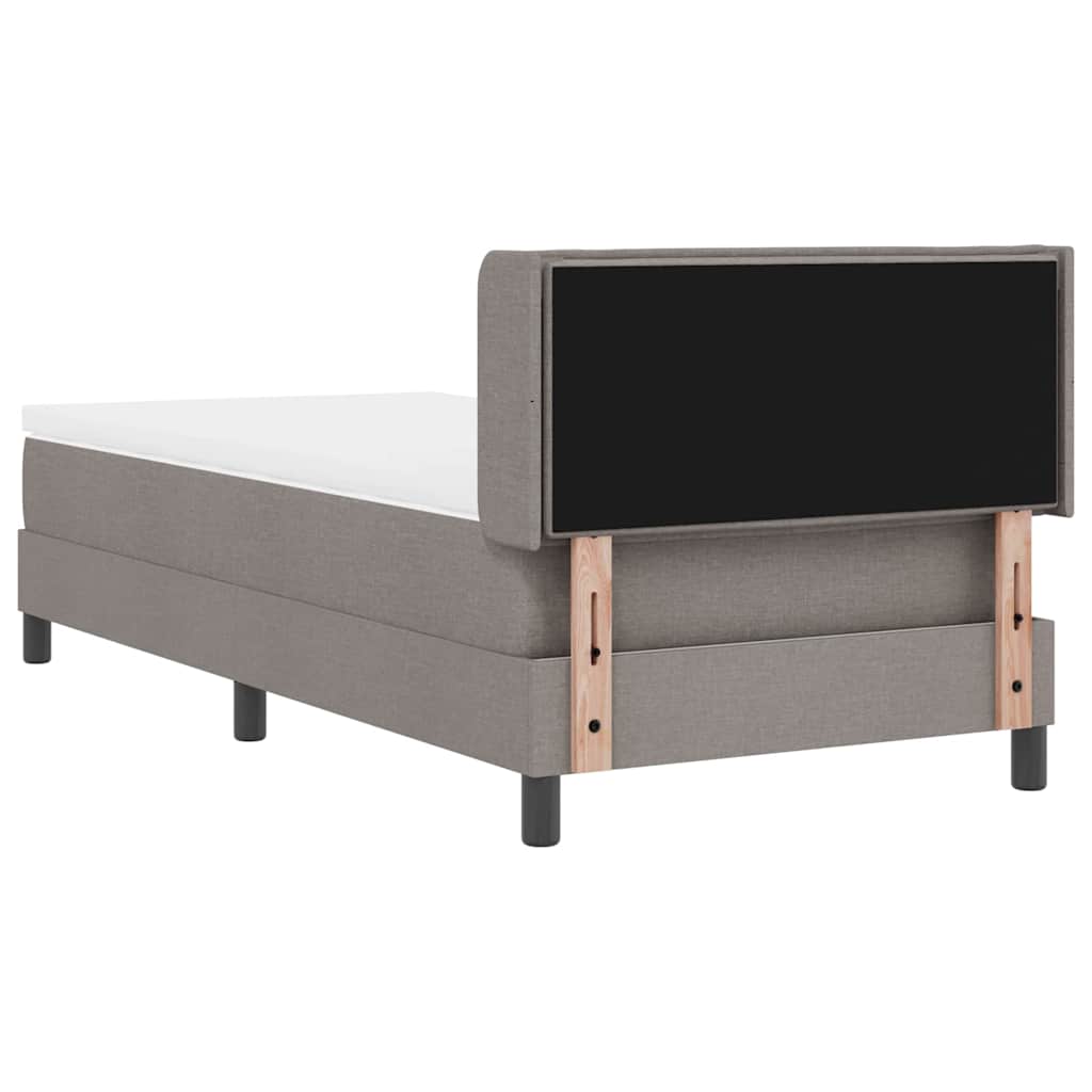 Boxspringbed met hoofdeinde Taupe 190 x 90 cm Stof is nu te koop bij PeponiXL, paradijselijk wonen!