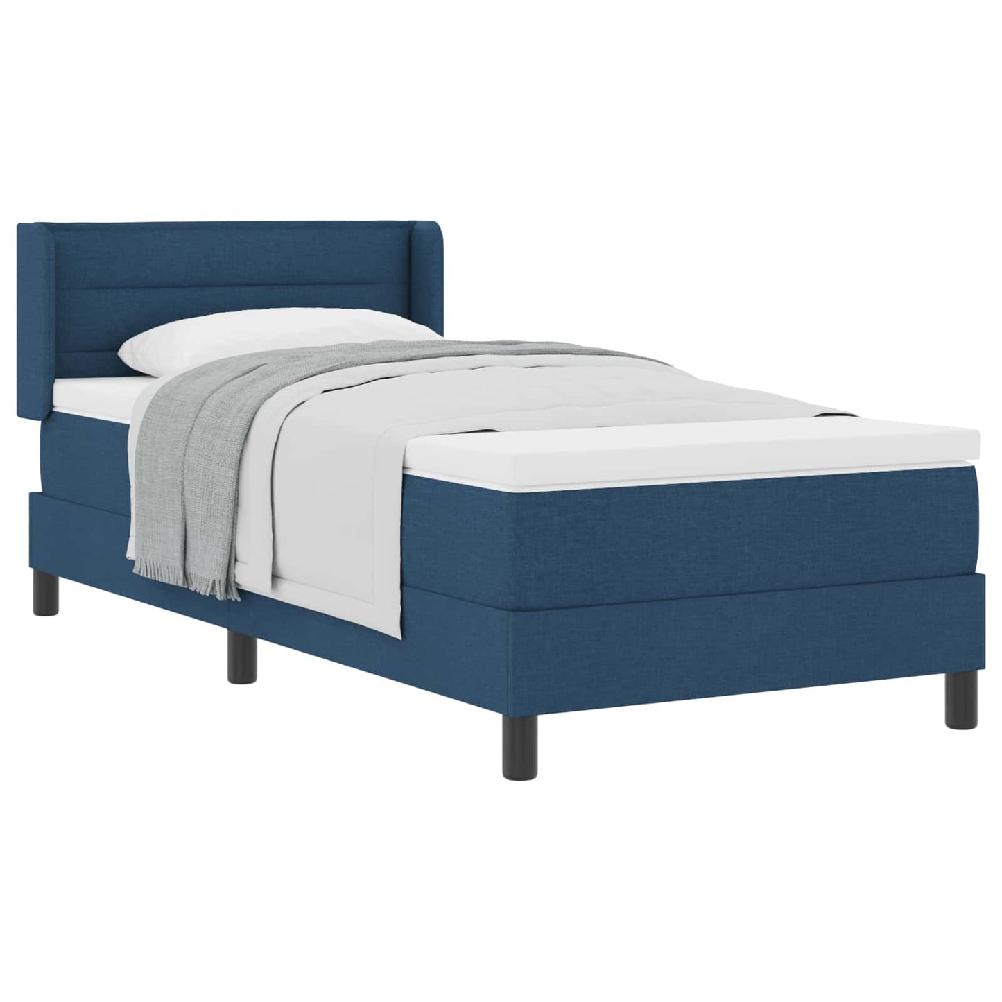 Boxspringbed met hoofdeinde Blauw 190 x 90 cm Stof is nu te koop bij PeponiXL, paradijselijk wonen!