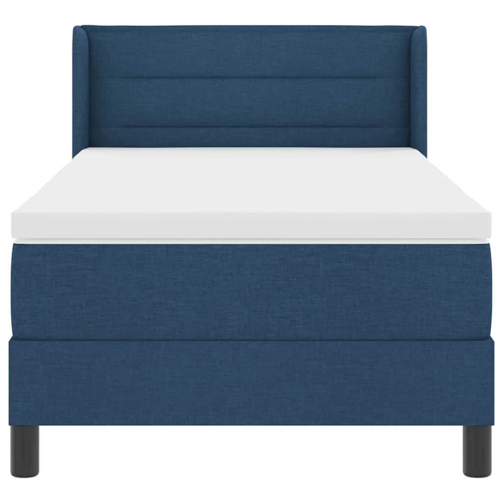 Boxspringbed met hoofdeinde Blauw 190 x 90 cm Stof is nu te koop bij PeponiXL, paradijselijk wonen!