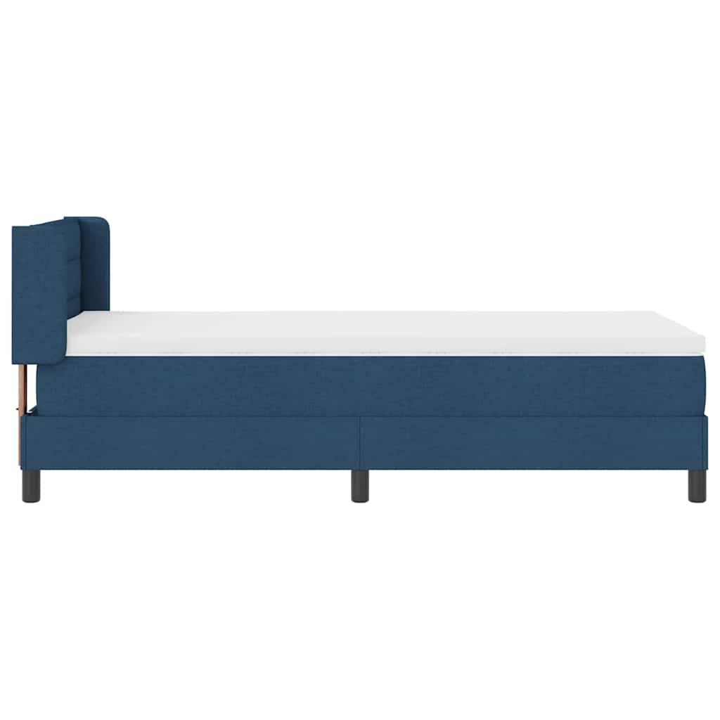 Boxspringbed met hoofdeinde Blauw 190 x 90 cm Stof is nu te koop bij PeponiXL, paradijselijk wonen!