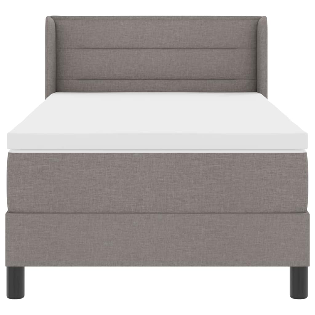 Boxspringbed met hoofdeinde Taupe 200 x 90 cm Stof is nu te koop bij PeponiXL, paradijselijk wonen!
