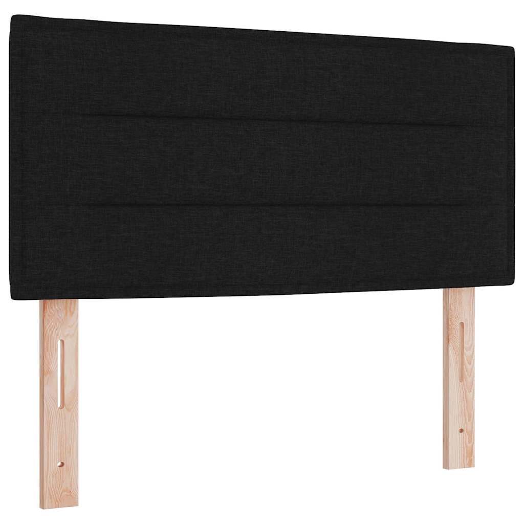Boxspringbed met hoofdeinde Zwart 200 x 100 cm Stof is nu te koop bij PeponiXL, paradijselijk wonen!