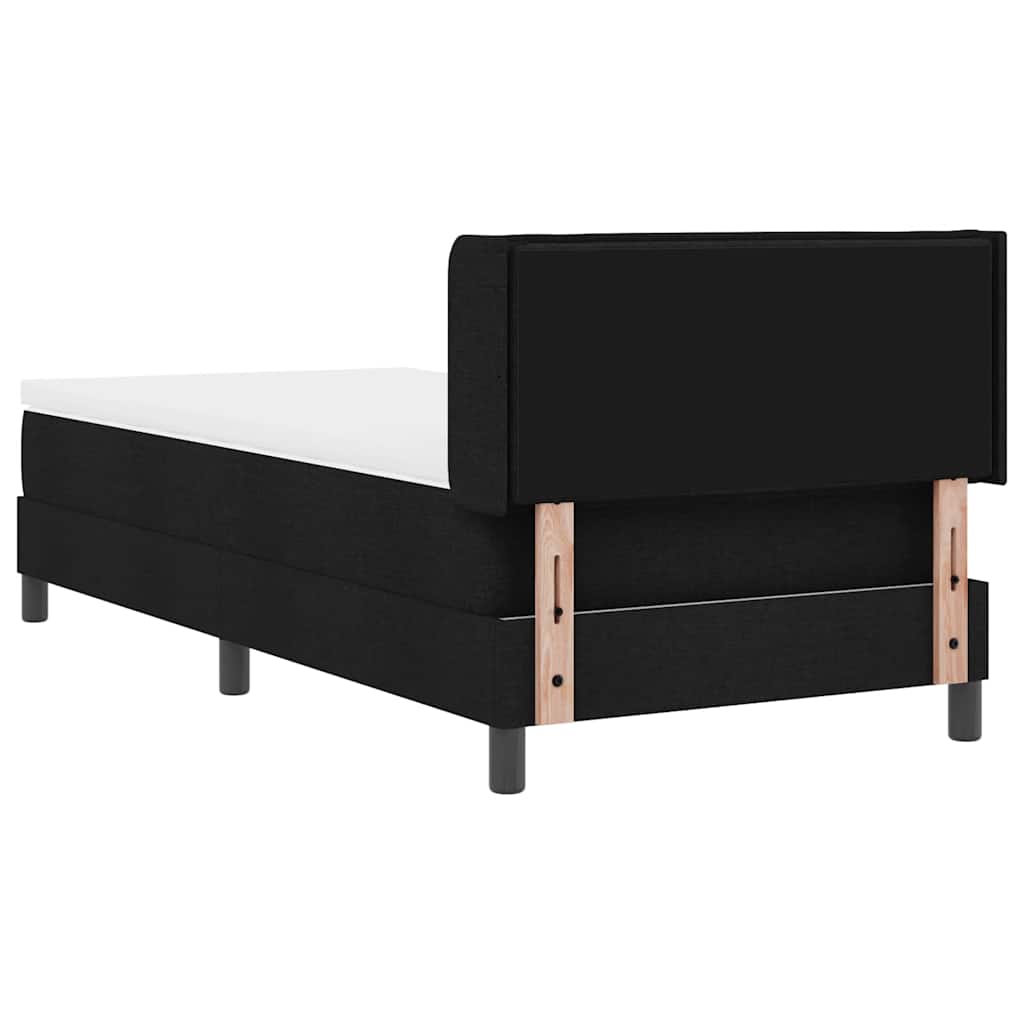 Boxspringbed met hoofdeinde Zwart 200 x 100 cm Stof is nu te koop bij PeponiXL, paradijselijk wonen!
