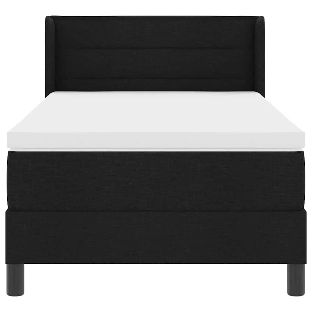 Boxspringbed met hoofdeinde Zwart 200 x 100 cm Stof is nu te koop bij PeponiXL, paradijselijk wonen!