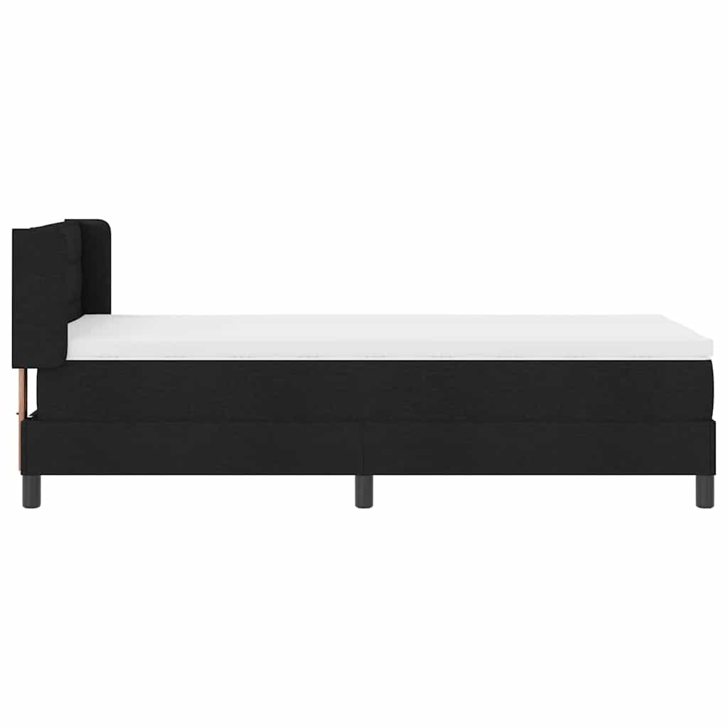 Boxspringbed met hoofdeinde Zwart 200 x 100 cm Stof is nu te koop bij PeponiXL, paradijselijk wonen!