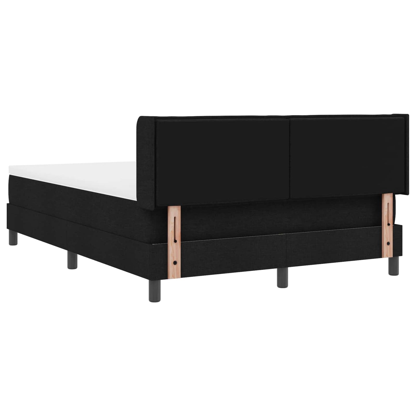 Boxspringbed met hoofdeinde Zwart 190 x 140 cm Stof is nu te koop bij PeponiXL, paradijselijk wonen!