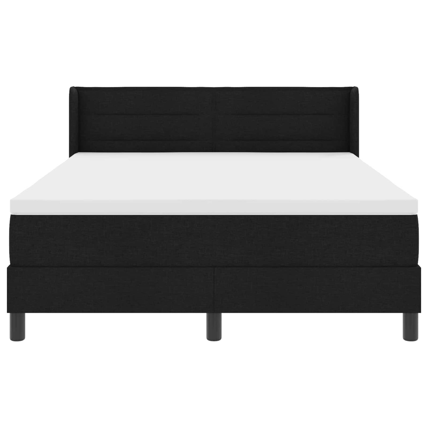 Boxspringbed met hoofdeinde Zwart 190 x 140 cm Stof is nu te koop bij PeponiXL, paradijselijk wonen!