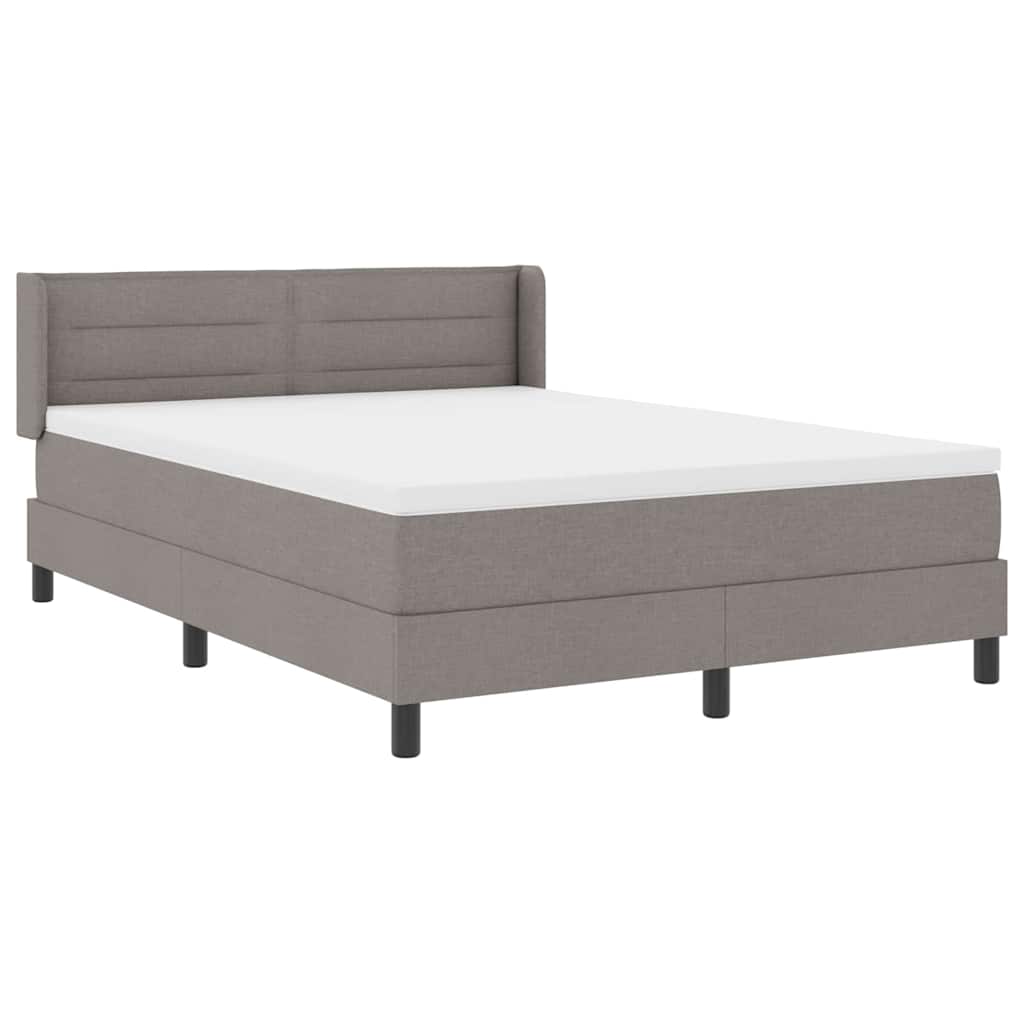 Boxspringbed met hoofdeinde Taupe 190 x 140 cm Stof is nu te koop bij PeponiXL, paradijselijk wonen!