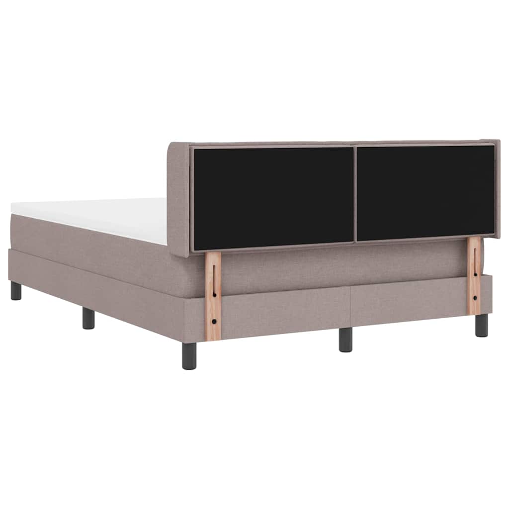 Boxspringbed met hoofdeinde Taupe 190 x 140 cm Stof is nu te koop bij PeponiXL, paradijselijk wonen!
