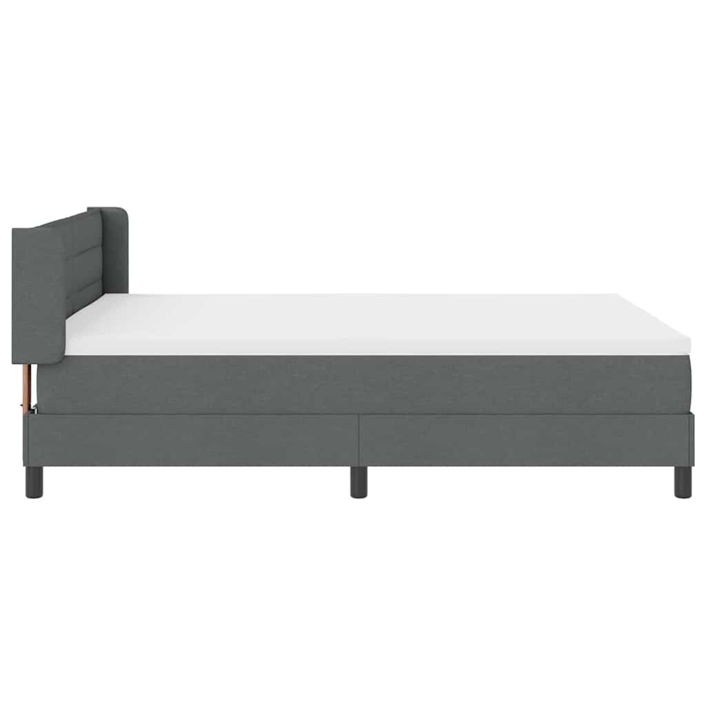 Boxspringbed met hoofdeinde Donkergrijs 200 x 140 cm Stof is nu te koop bij PeponiXL, paradijselijk wonen!