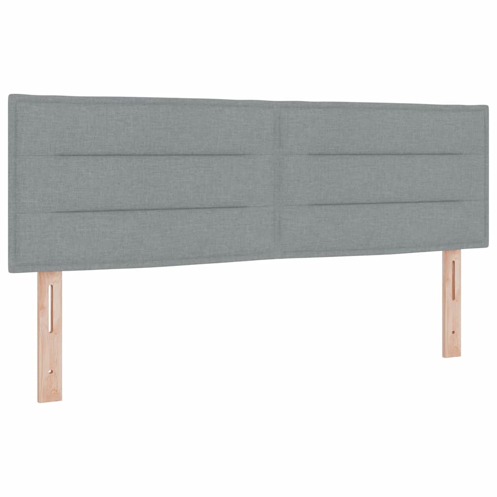 Boxspringbed met hoofdeinde Lichtgrijs 200 x 160 cm Stof is nu te koop bij PeponiXL, paradijselijk wonen!