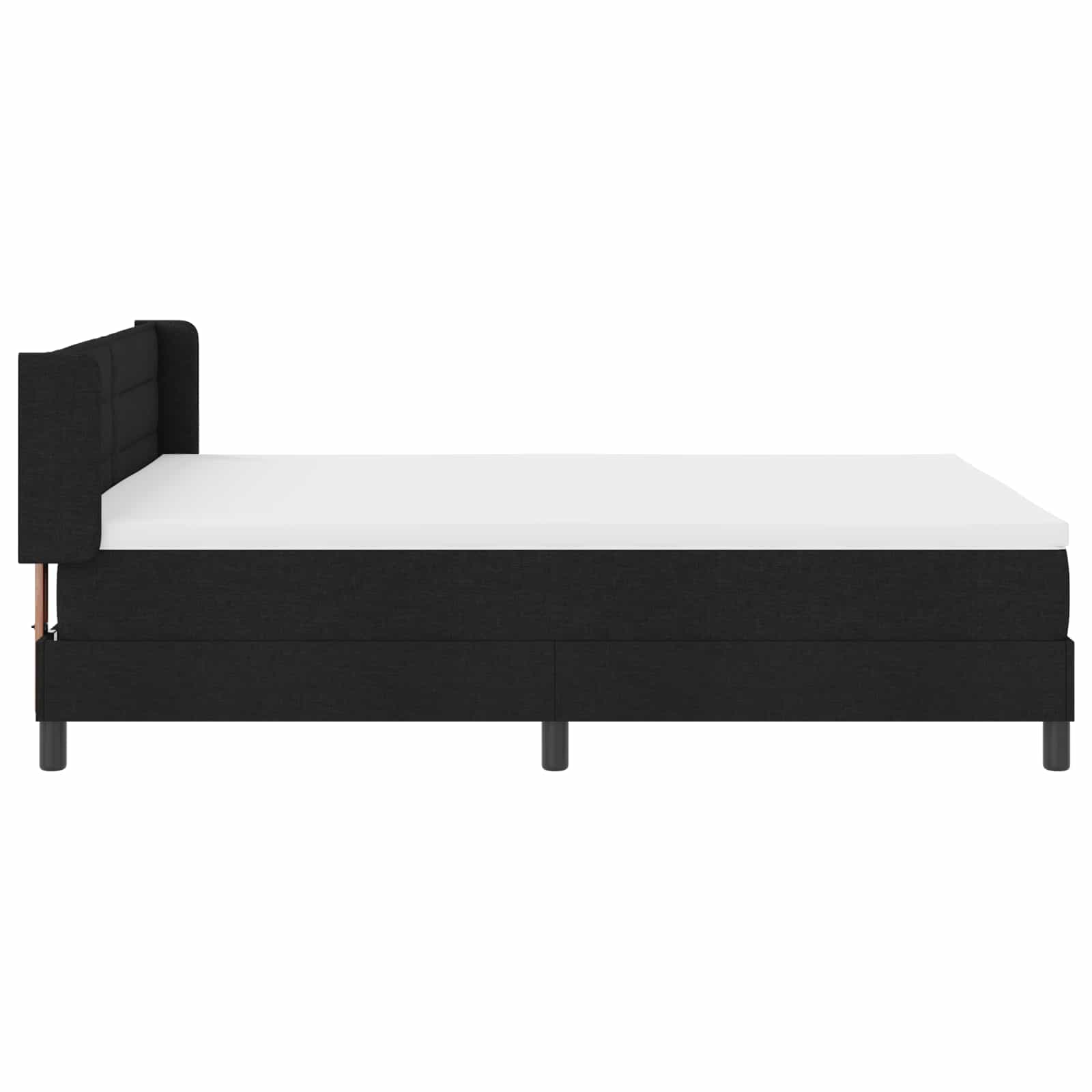 Boxspringbed met hoofdeinde Zwart 200 x 160 cm Stof is nu te koop bij PeponiXL, paradijselijk wonen!