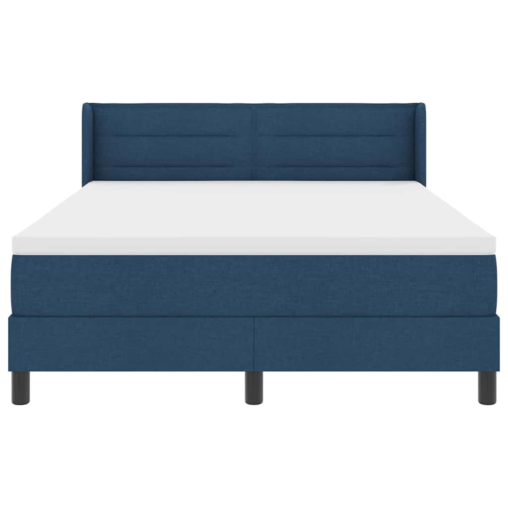 Boxspringbed met hoofdeinde Donkerblauw 200 x 160 cm Stof is nu te koop bij PeponiXL, paradijselijk wonen!