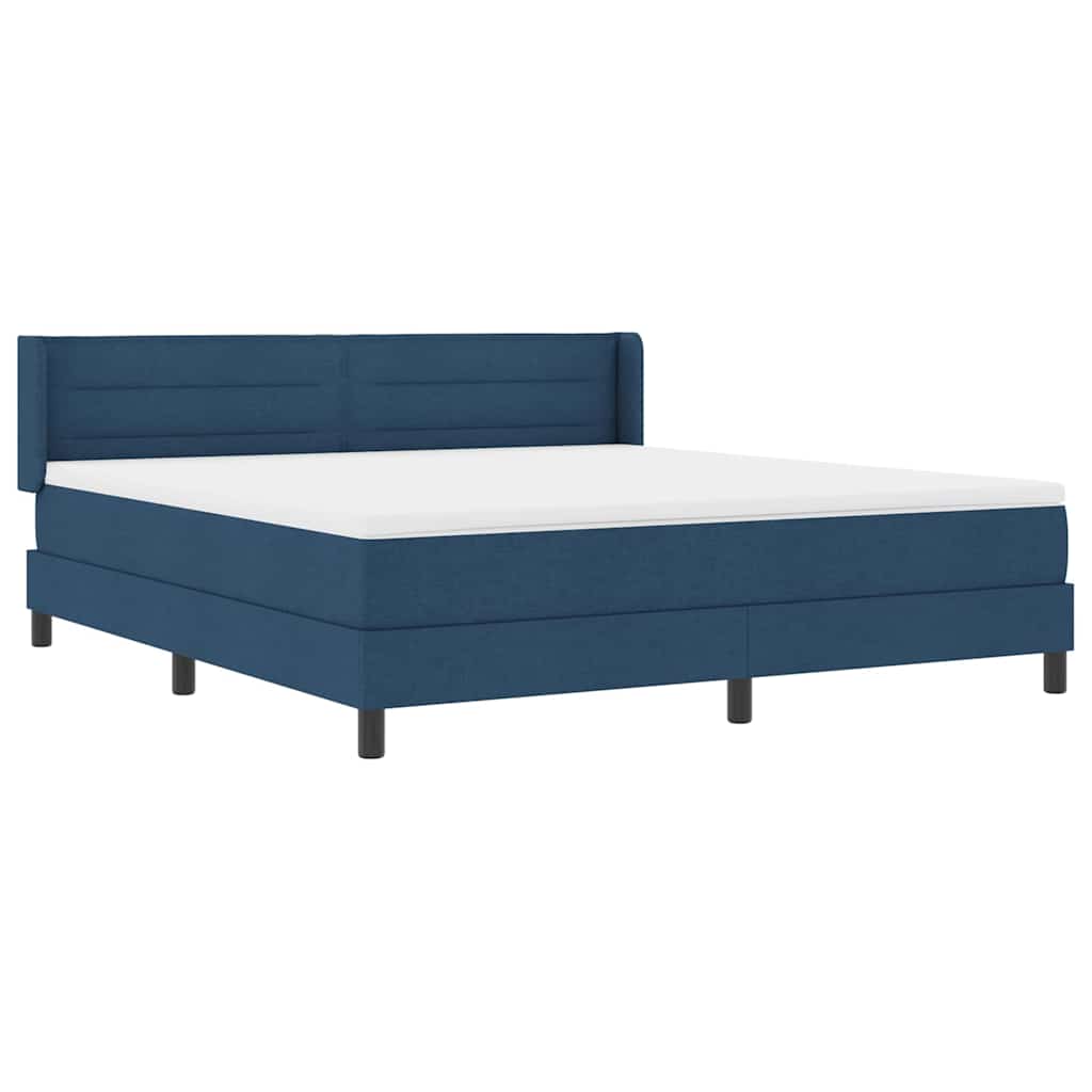 Boxspringbed met hoofdeinde Blauw 200 x 180 cm Stof is nu te koop bij PeponiXL, paradijselijk wonen!