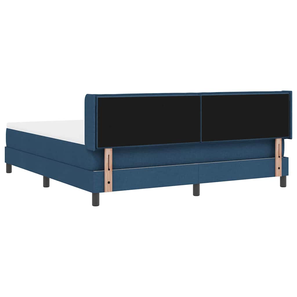 Boxspringbed met hoofdeinde Blauw 200 x 180 cm Stof is nu te koop bij PeponiXL, paradijselijk wonen!