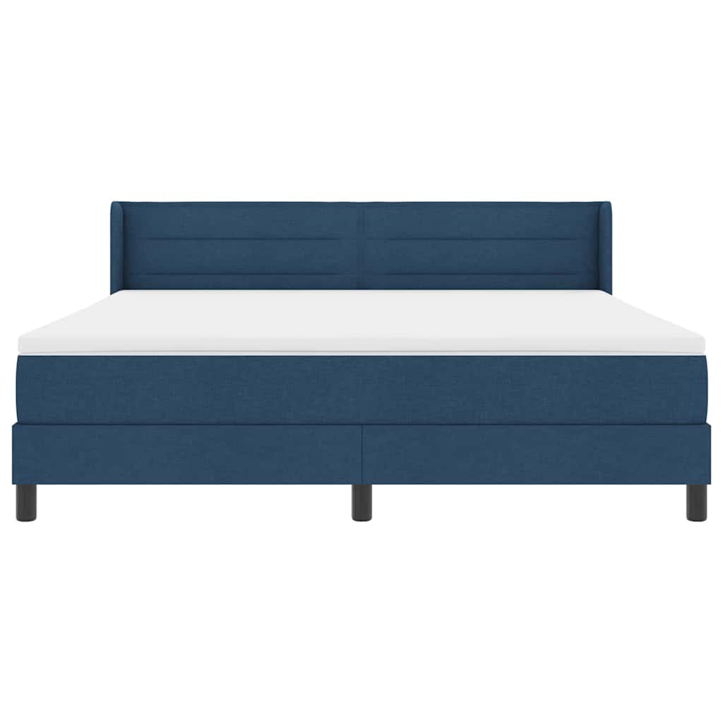 Boxspringbed met hoofdeinde Blauw 200 x 180 cm Stof is nu te koop bij PeponiXL, paradijselijk wonen!